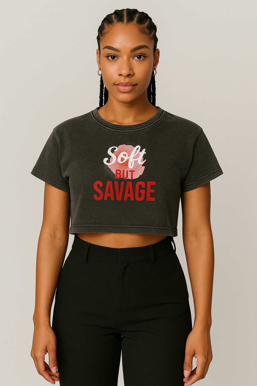 Jū Juli “Soft But Savage” crop tee