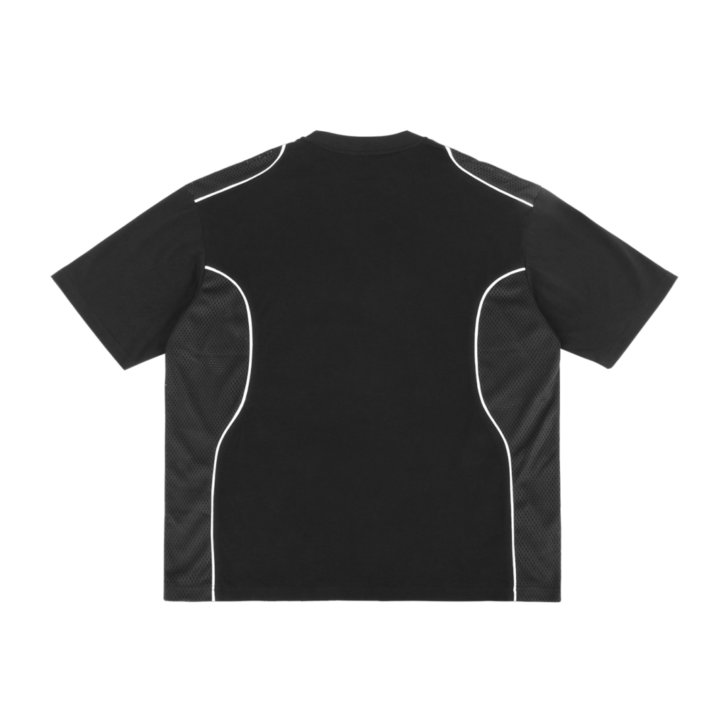 Jū Juli- Contrast Piped Panel T-shirt