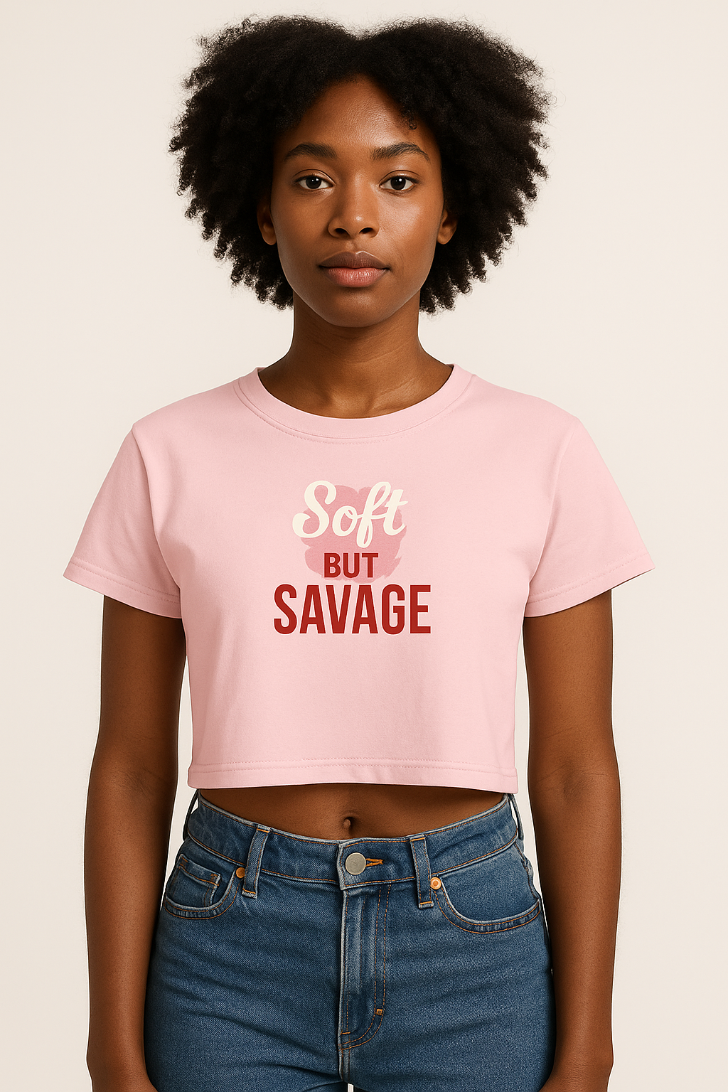 Jū Juli “Soft But Savage” crop tee