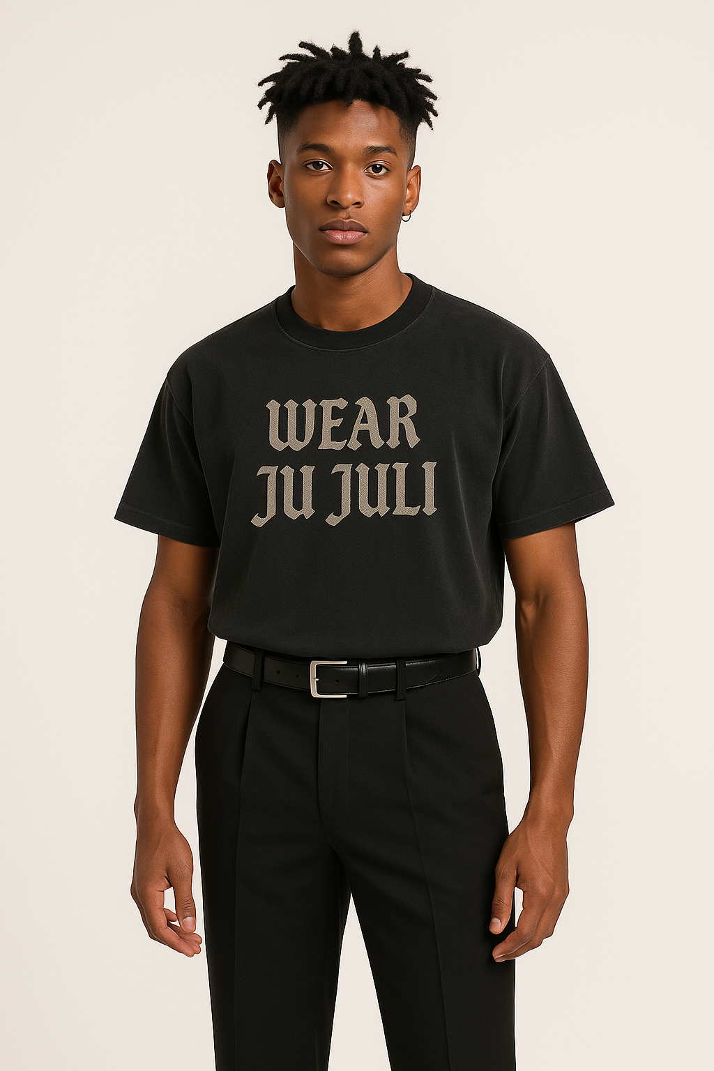 Jū Juli- The Dark watchman heavyweight vintage washed frayed T-shirt