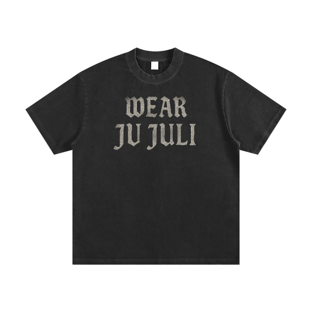 Jū Juli- The Dark watchman heavyweight vintage washed frayed T-shirt