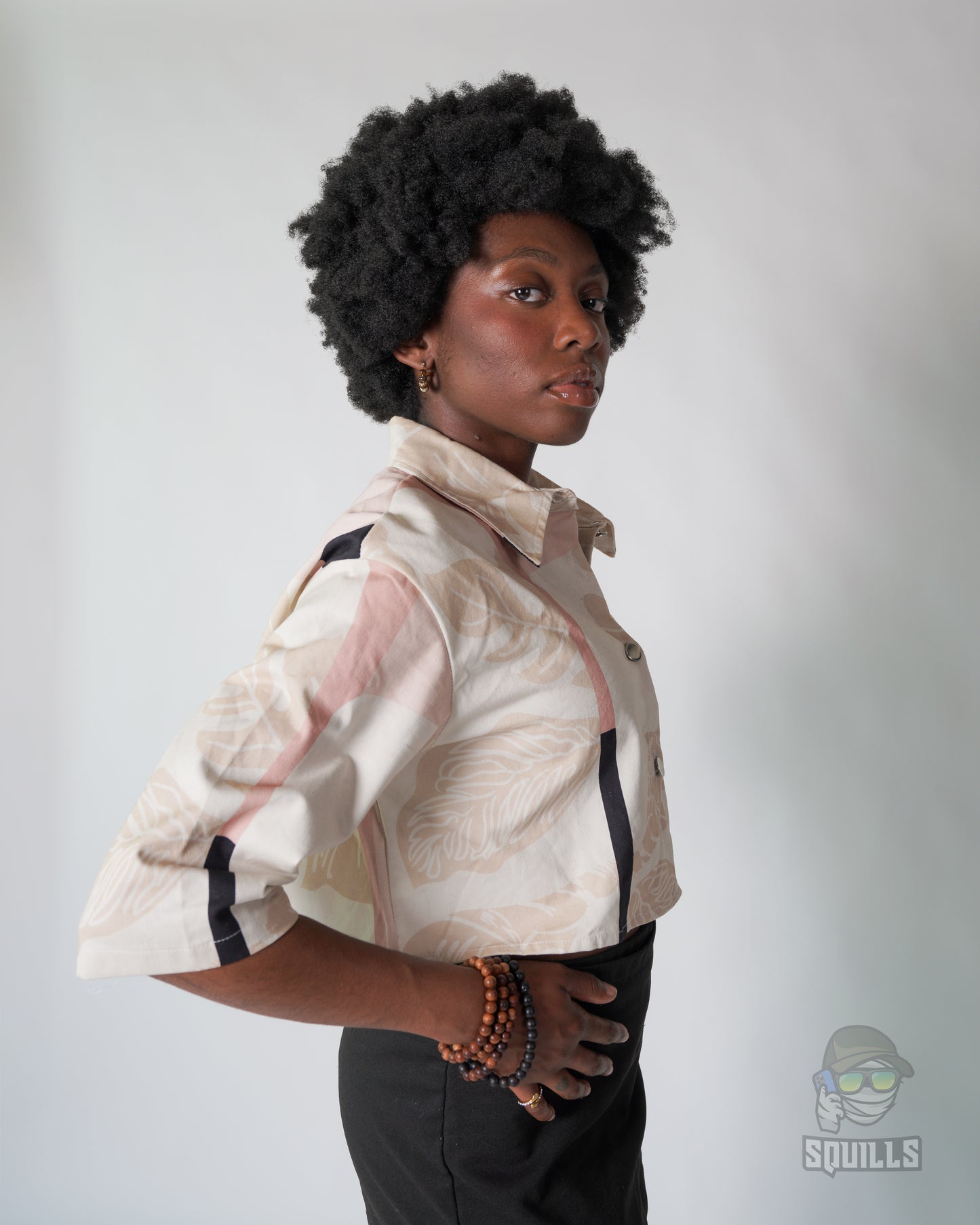 Jū Juli- Botanical cropped jacket