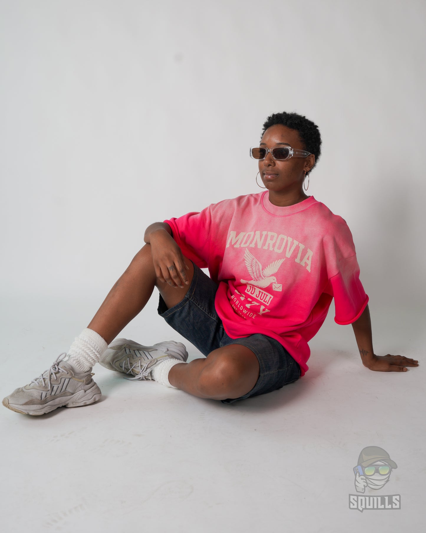 Jū Juli “ Monrovia City “ Sun Fade Raw Edge T-Shirt
