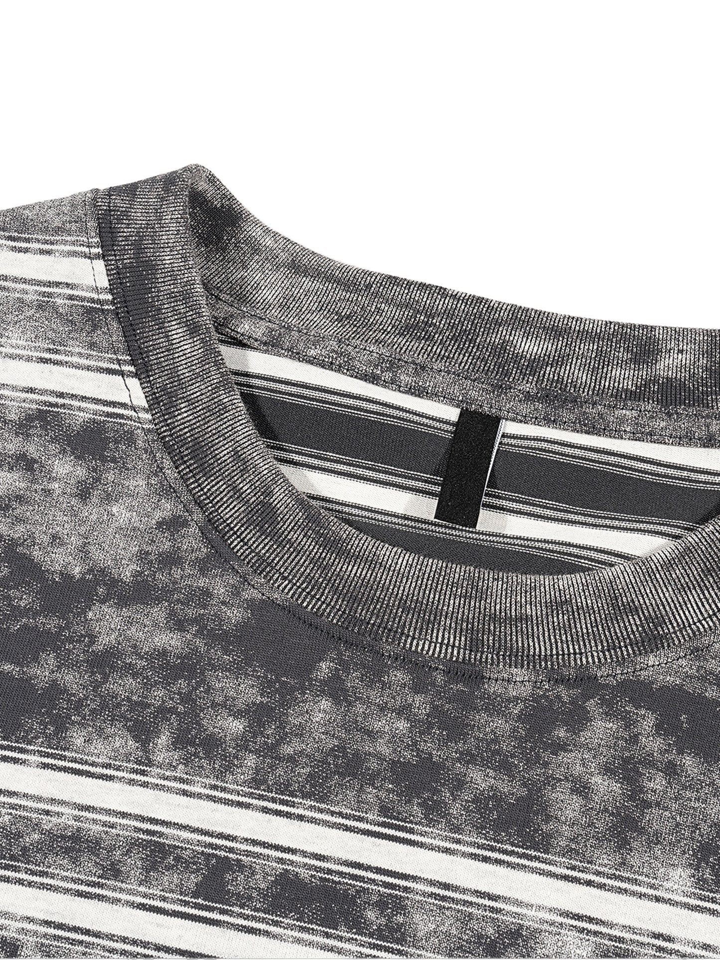 Ju Juli- Snow Washed Stripe Boxy T-shirt