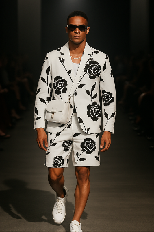 Jū Juli- “The Black Rose” Blazer Set