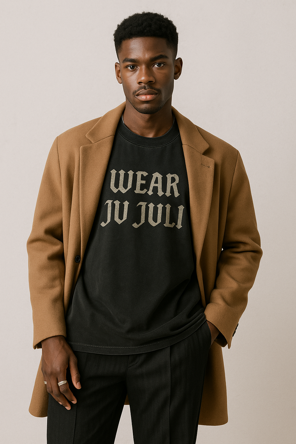 Jū Juli- The Dark watchman heavyweight vintage washed frayed T-shirt