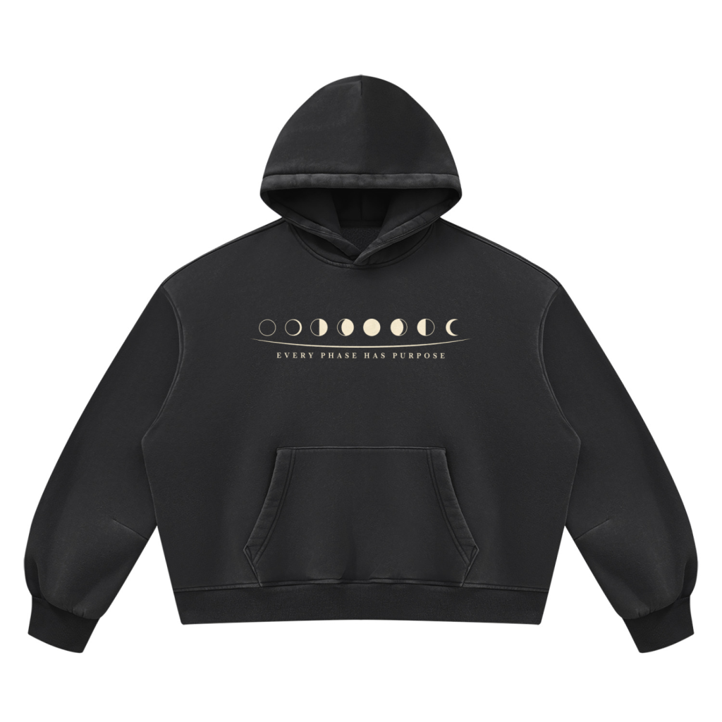 Jū Juli- Every Phase Vintage Boxy Hoodie