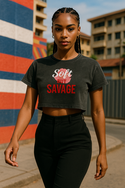 Jū Juli “Soft But Savage” crop tee