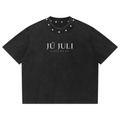 Jū Juli “Real Eyes” Studded Vintage Tee