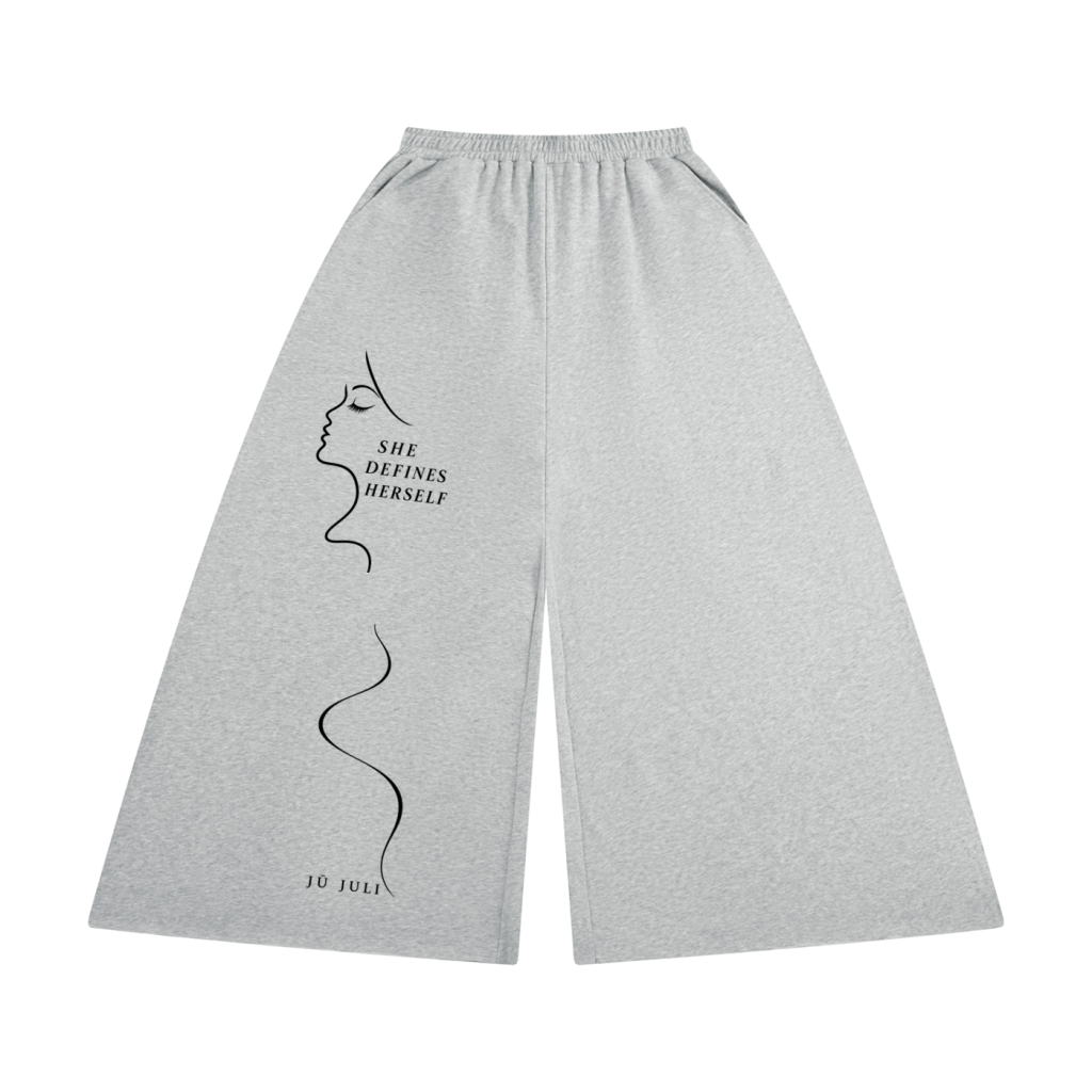 She Defines Herself Wide-Leg Sweatpants