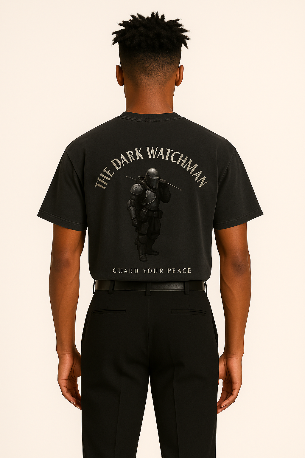 Jū Juli- The Dark watchman heavyweight vintage washed frayed T-shirt