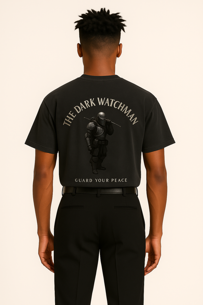 Jū Juli- The Dark watchman heavyweight vintage washed frayed T-shirt