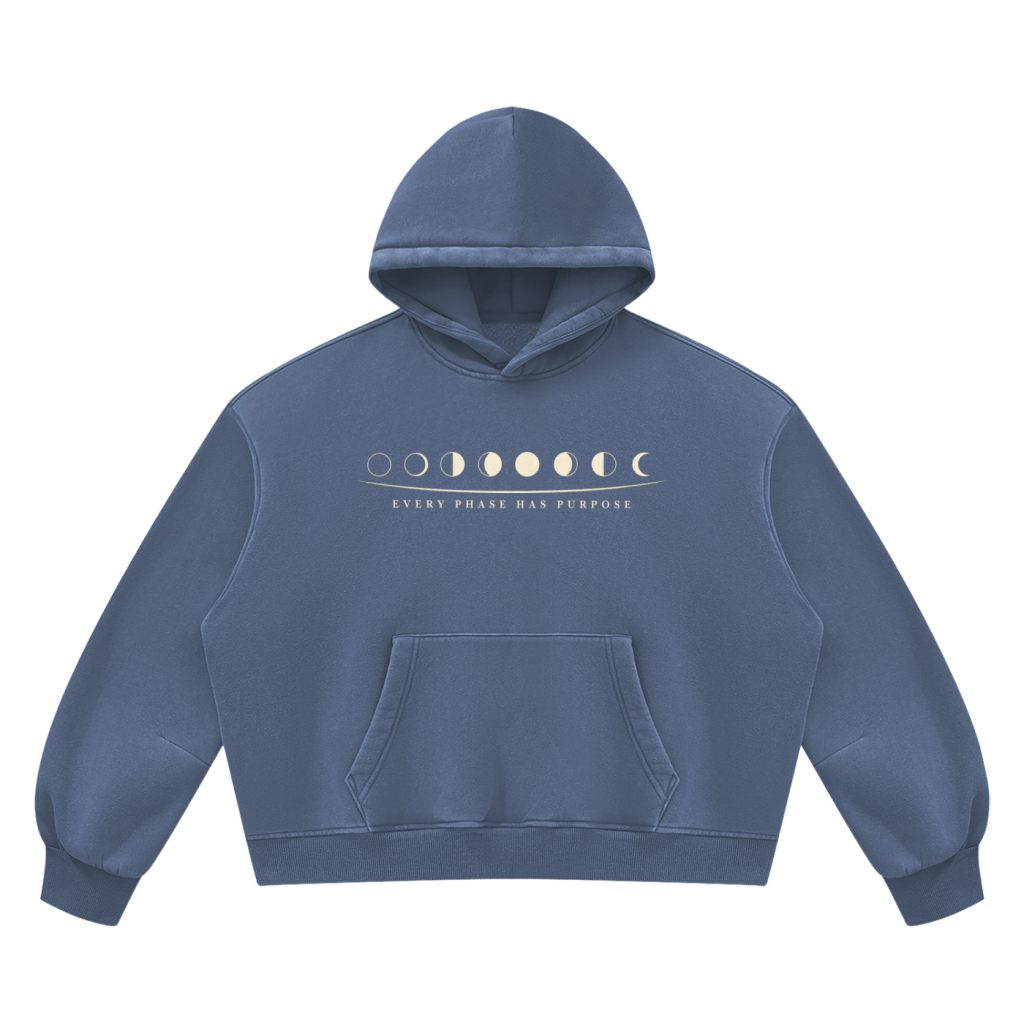Jū Juli- Every Phase Vintage Boxy Hoodie
