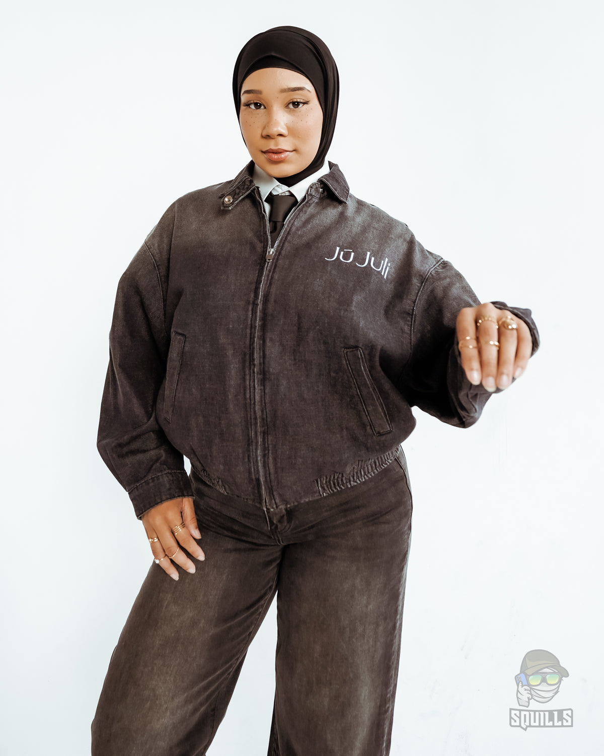 JŪ Juli 1996 Denim Set ( Black )