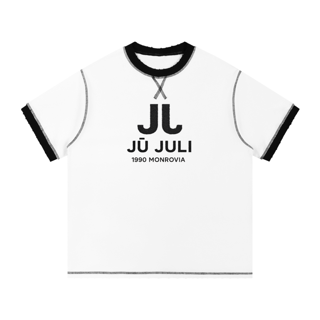Ju Juli- 1990 Monrovia Contrast-Stitch Tee