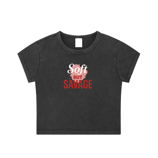 Jū Juli “Soft But Savage” crop tee
