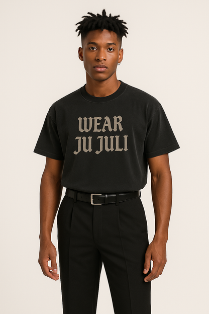 Jū Juli- The Dark watchman heavyweight vintage washed frayed T-shirt