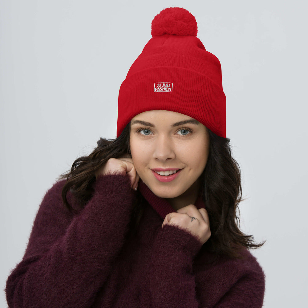 Jū Juli- “Rare Warmth” Pom Beanie