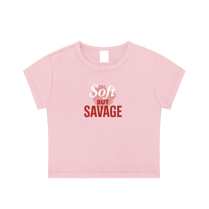 Jū Juli “Soft But Savage” crop tee