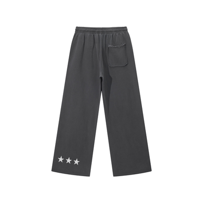 Jū Juli- Snow Washed Raw Edge Sweatpants
