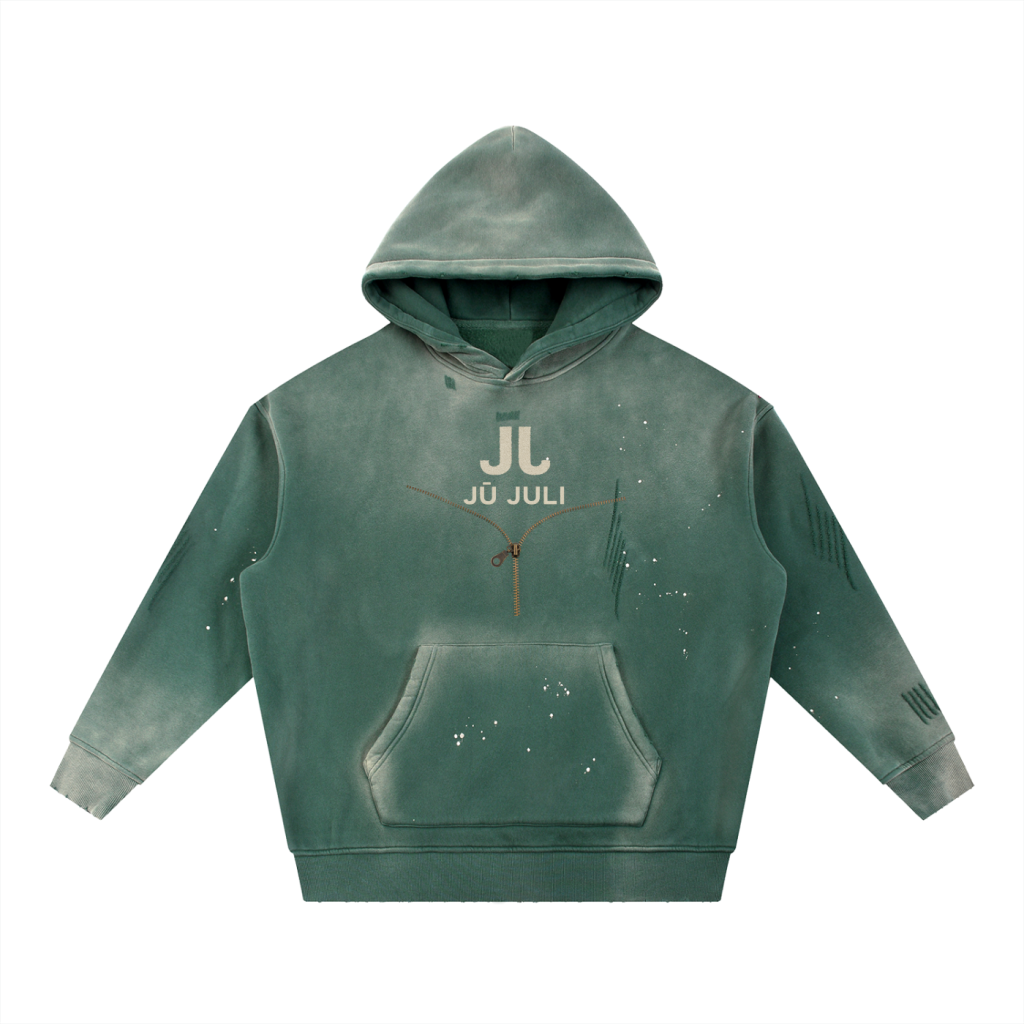 Jū Juli- “Rare Path 1-of-1” Distressed Hoodie