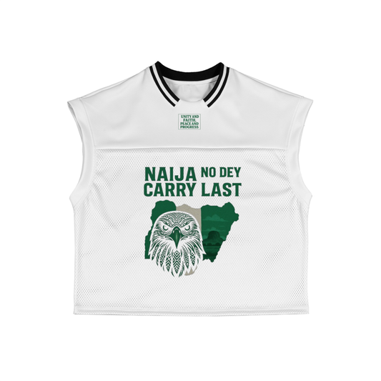 Jū Juli- Nigeria “Naija No Dey Carry Last” Loose sleeveless Mesh shirt
