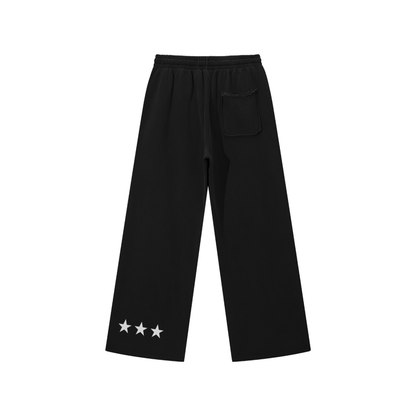 Jū Juli- Snow Washed Raw Edge Sweatpants