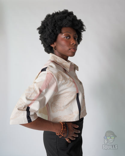 Jū Juli- Botanical cropped jacket