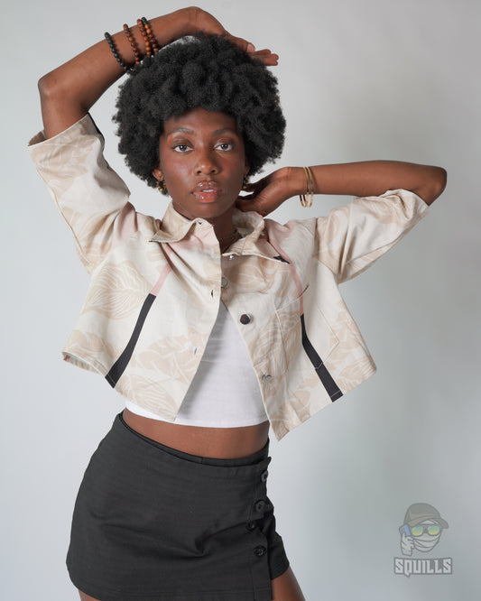 Jū Juli- Botanical cropped jacket