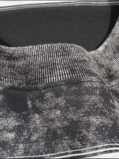 Ju Juli- Snow Washed Stripe Boxy T-shirt