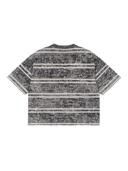 Ju Juli- Snow Washed Stripe Boxy T-shirt